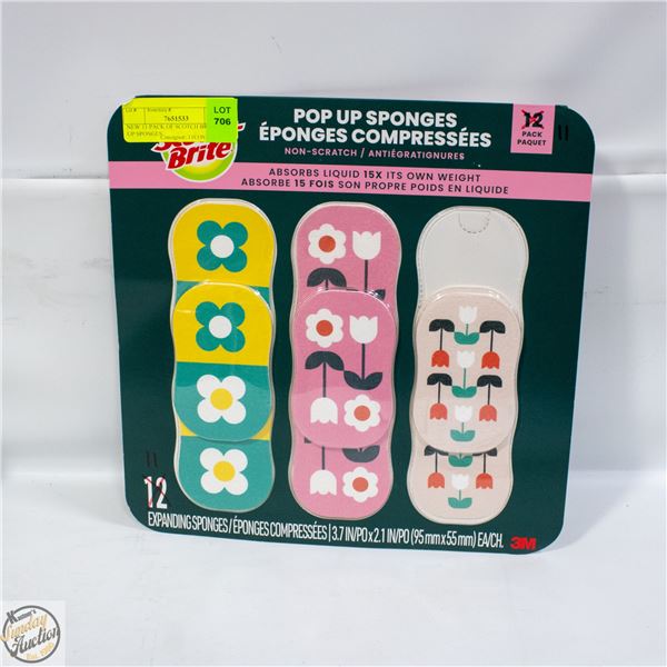 NEW 11 PACK OF SCOTCH BRITE POP UP SPONGES