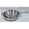 Image 1 : NEW 2 PC LINKFAIR 3-PLY STAINLESS STEEL WOK 12.6"