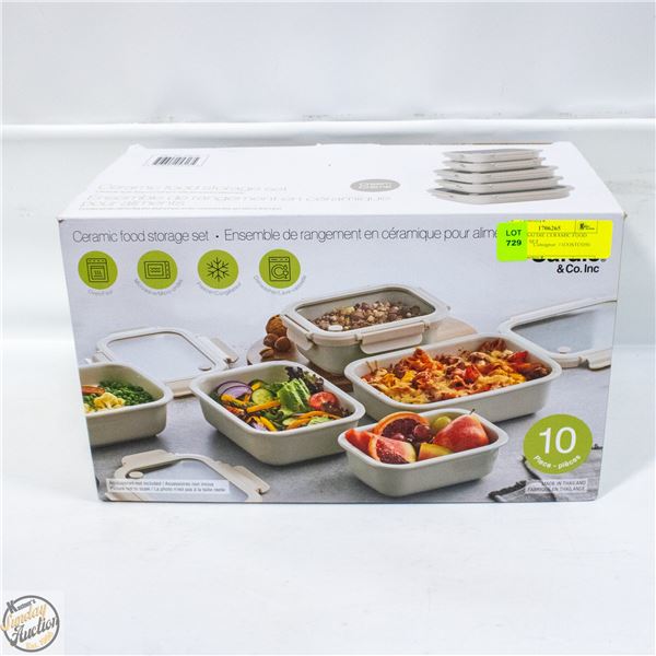 10 PIECE SAFDIE CERAMIC FOOD STORAGE SET