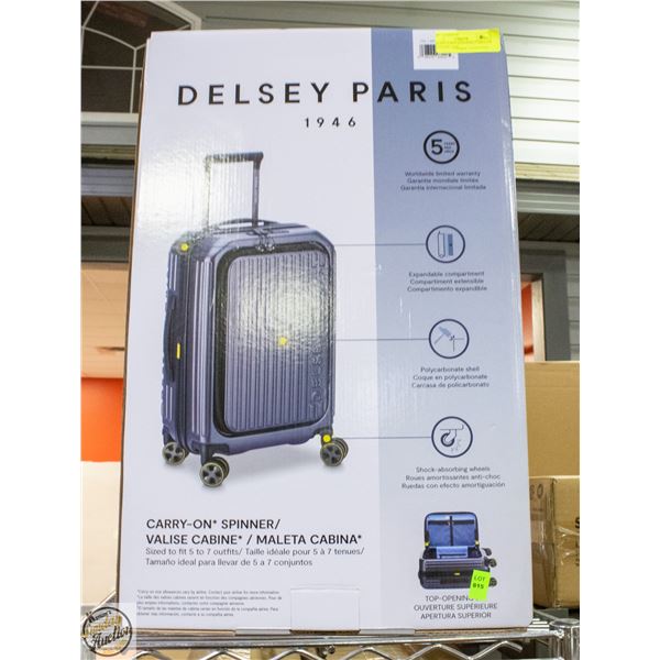 DELSEY PARIS HARDSIDE CARRY ON LUGGAGE CASE
