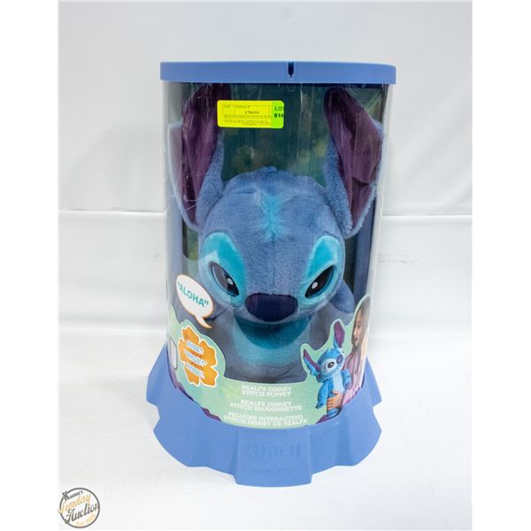 REALFX DISNEY STITCH PUPPET WITH ALIEN CAPSULE BOX