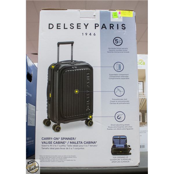 DELSEY PARIS FRONT-LID OPENING CARRY-ON SUITCASE