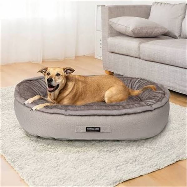 NEW KIRKLAND OVAL CUDDLER PET BED - 46 X 32"