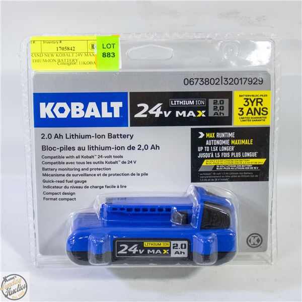 BRAND NEW KOBALT 24V MAX 4 AH LITHIUM-ION BATTERY