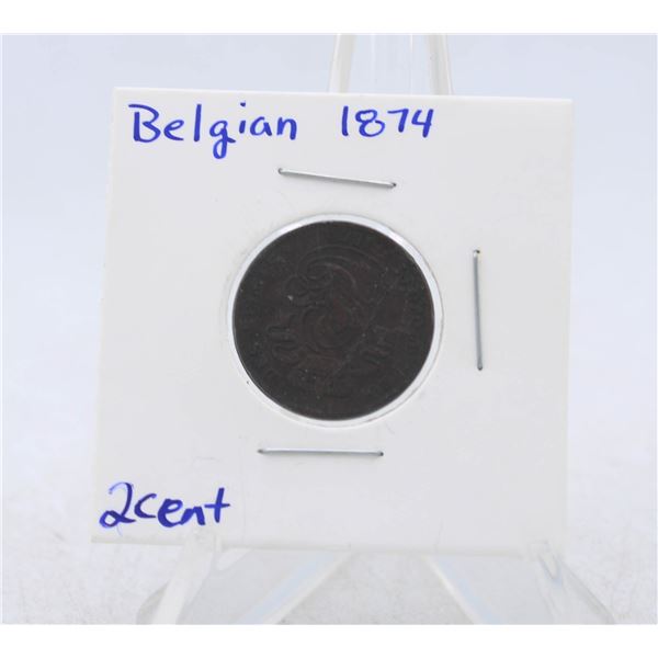 1874 BELGIAN 2 CENT COINT