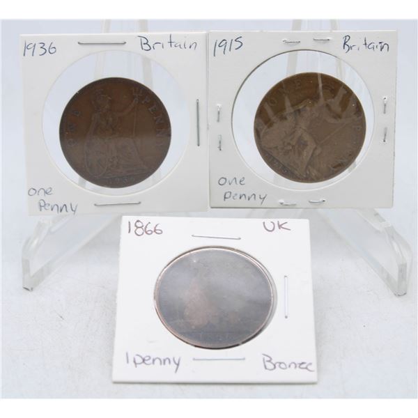 1866-1915-3936 UK 1 PENNY BRONZE COIN BRITIAN