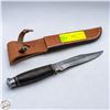Image 1 : HUNTING KNIFE STACKED LEATHER HANDLE