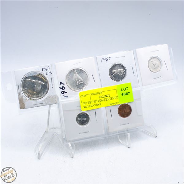 SET OF 1967 CDN CENTENNIAL SILVER COINS