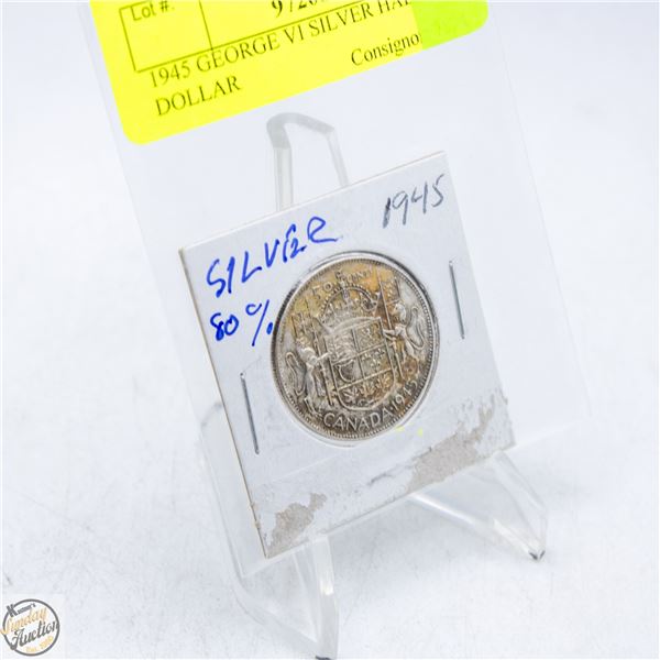 1945 GEORGE VI SILVER HALF DOLLAR