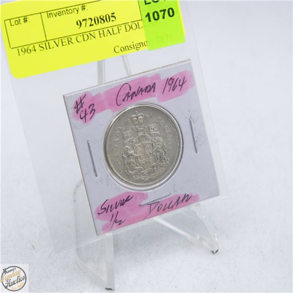 1964 SILVER CDN HALF DOLLAR