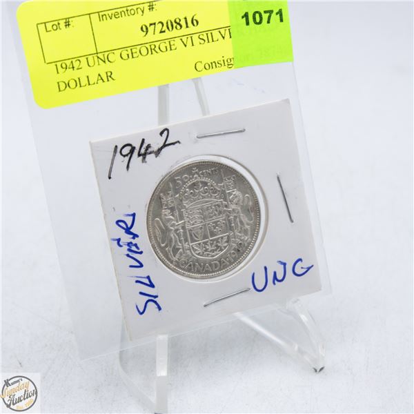 1942 GEORGE VI SILVER HALF DOLLAR