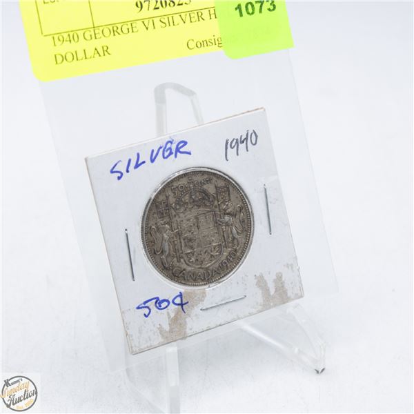 1940 GEORGE VI SILVER HALF DOLLAR