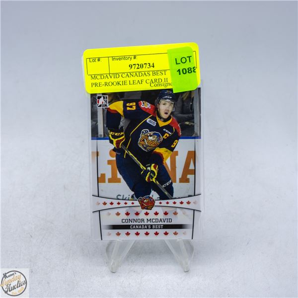 MCDAVID CANADAS BEST PRE-ROOKIE LEAF CARD II