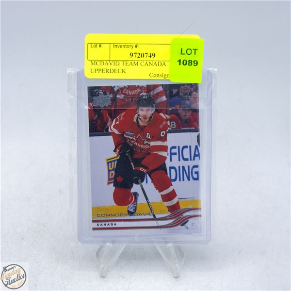 MCDAVID TEAM CANADA UPPERDECK