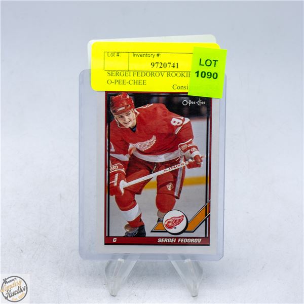 SERGEI FEDOROV ROOKIE O-PEE-CHEE