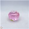 Image 1 : PINK CRYSTAL ETCHED GLASS APPLE