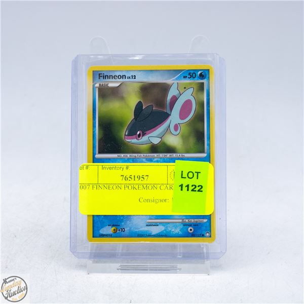 2007 FINNEON POKEMON CARD