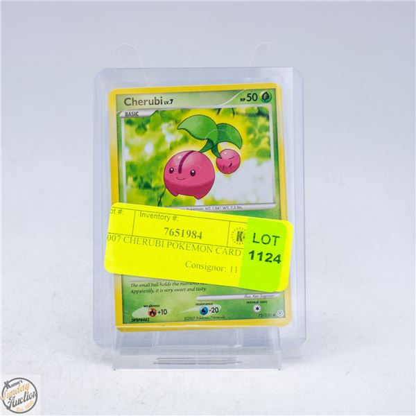 2007 CHERUBI POKEMON CARD