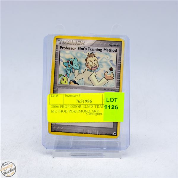 2006 PROFESSOR ELM'S TRAINING METHOD POKEMON CARD