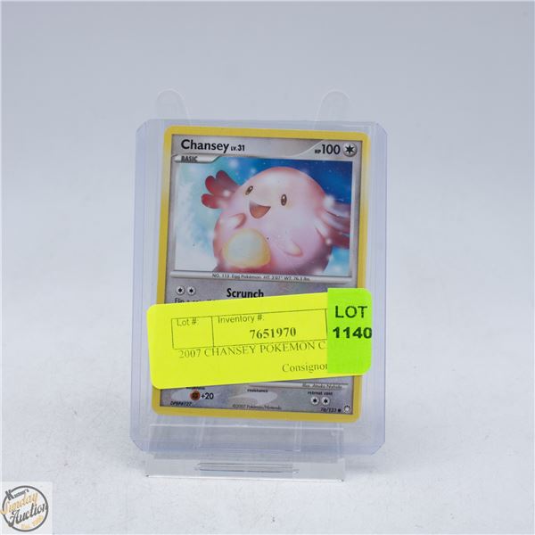 2007 CHANSEY POKEMON CARD