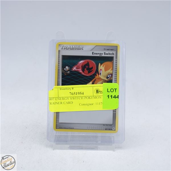 2007 ENERGY SWITCH POKEMON TRAINER CARD