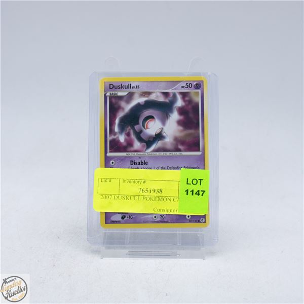 2007 DUSKULL POKEMON CARD