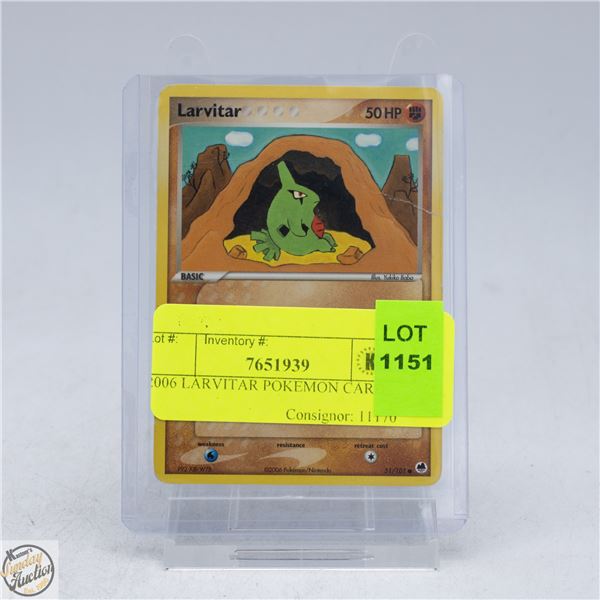 2006 LARVITAR POKEMON CARD