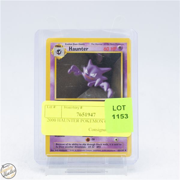 2000 HAUNTER POKEMON CARD