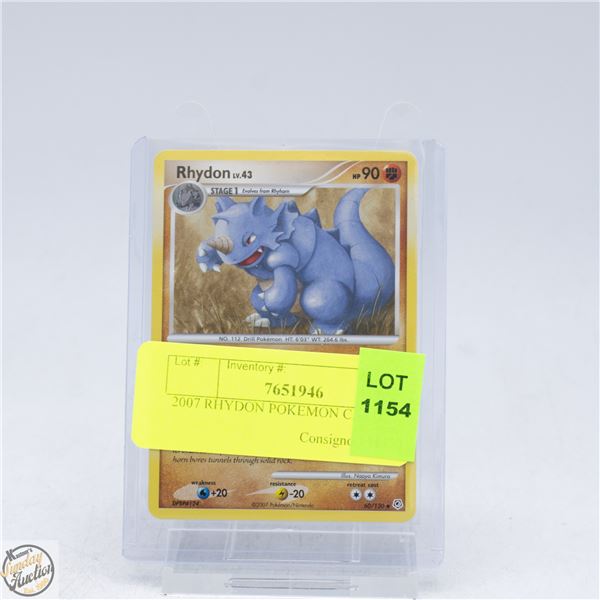 2007 RHYDON POKEMON CARD