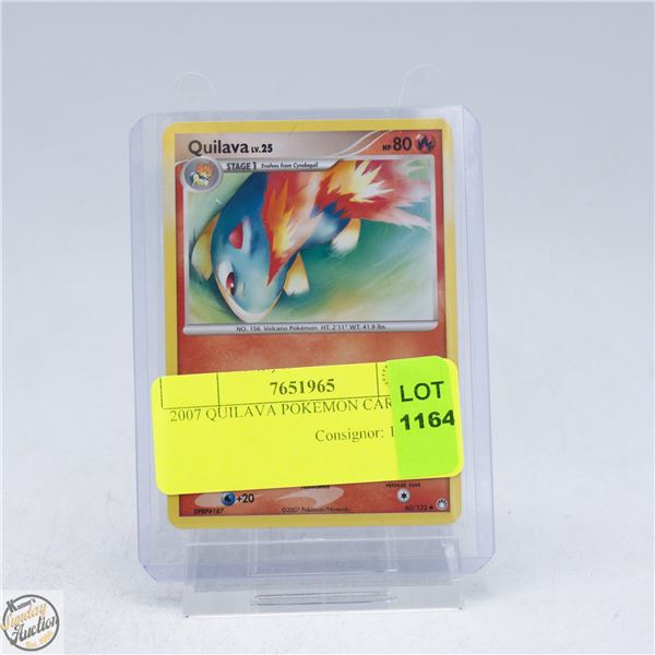 2007 QUILAVA POKEMON CARD