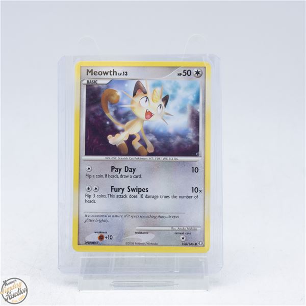 2008 MEOWTH POKEMON CARD