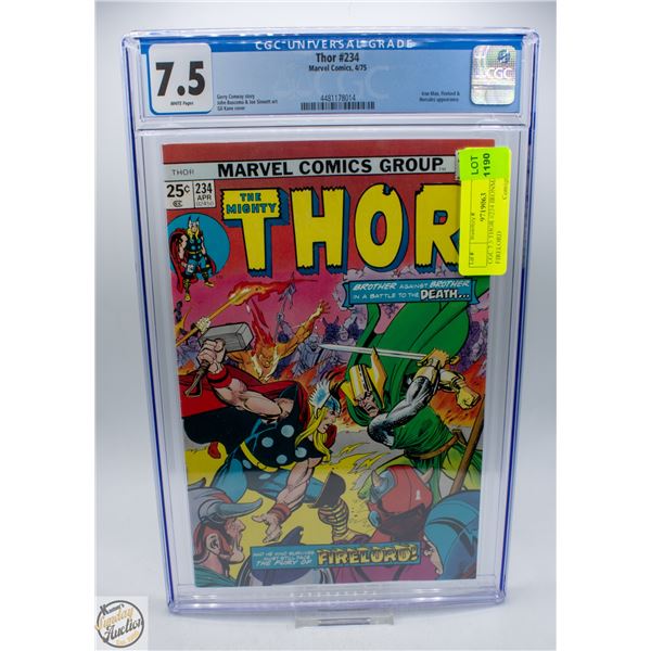 CGC 7.5 THOR #234 IRONMAN & FIRELORD
