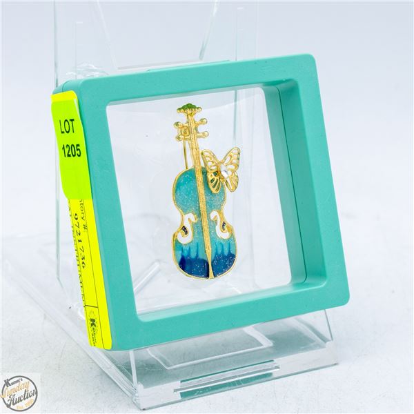 NEW MUSICAL INSTRUMENT BROOCH ENAMEL