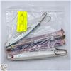 Image 1 : LOT OF 3 STEEL SALTWATER SALMON, HALIBUT, ETC JIGS