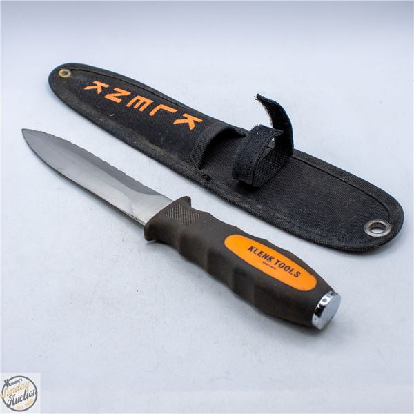 KLEIN TOOLS DUAL DUCT/INSULATION KNIFE W/ SHEATH