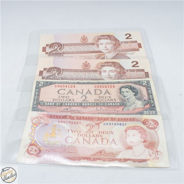 #4870-1954 $2.00 BILL, 1974 $2.00 BILL,
