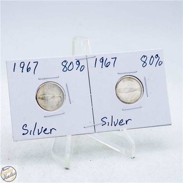 #4854-PAIR OF 1867-1967 SILVER LIMITED EDITION
