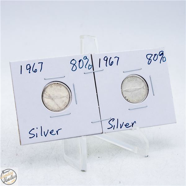 #4853-PAIR OF 1867-1967 SILVER LIMITED EDITION