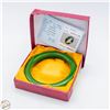 Image 1 : #4890-EMERALD GREEN JADE BANGLE WITH