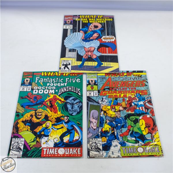 WHAT IF? MARVEL COMIC  #34,35,36