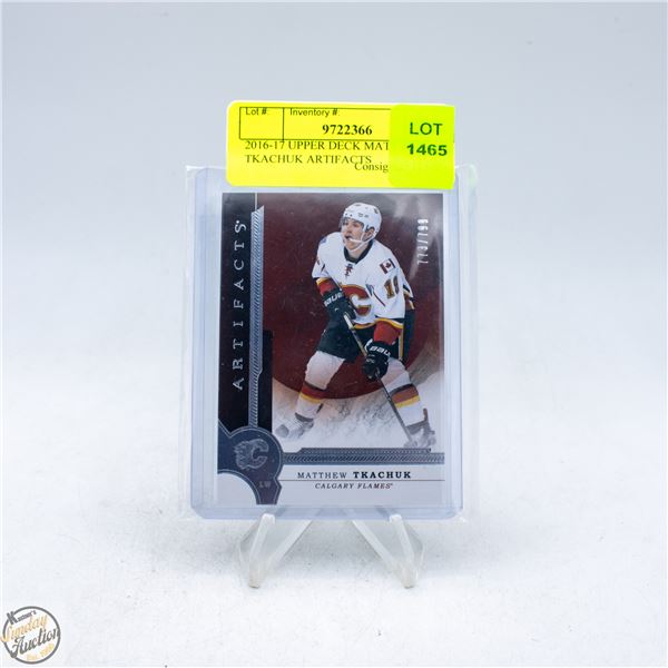 2016-17 UPPER DECK MATTHEW TKACHUK ARTIFACTS