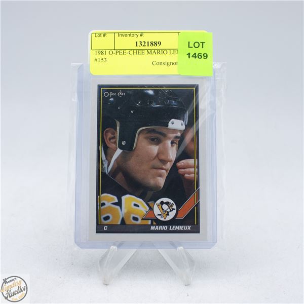 1981 O-PEE-CHEE MARIO LEMIEUX #153