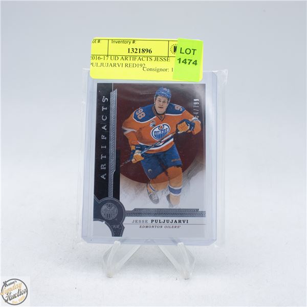 2016-17 UD ARTIFACTS JESSE PULJUJARVI RED192