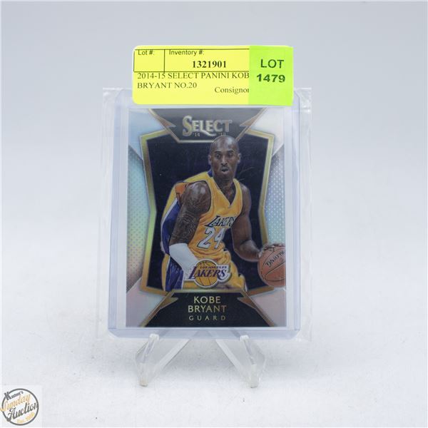 2014-15 SELECT PANINI KOBE BRYANT NO.20