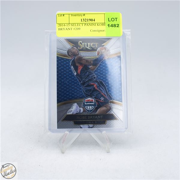 2014-15 SELECT PANINI KOBE BRYANT #209