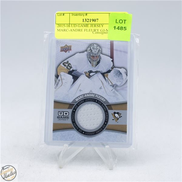 2015-16 UD GAME JERSEY MARC-ANDRE FLEURY GJ-MF