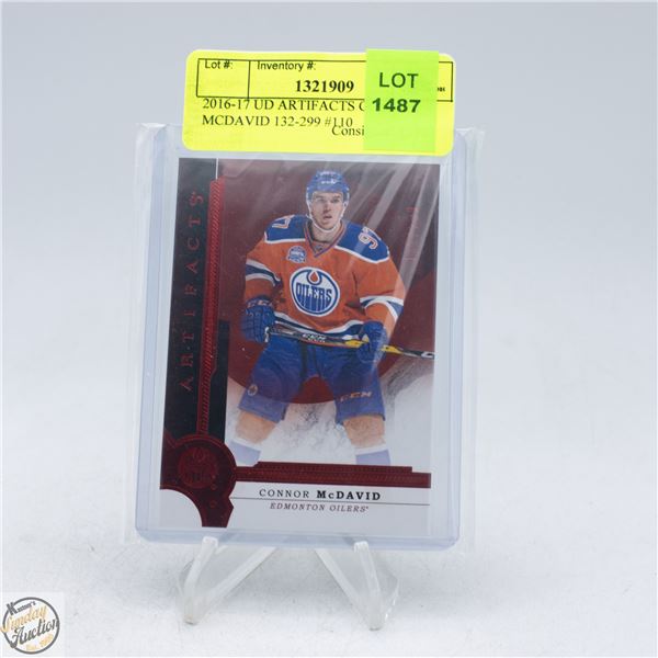 2016-17 UD ARTIFACTS CONNOR MCDAVID 132-299 #110