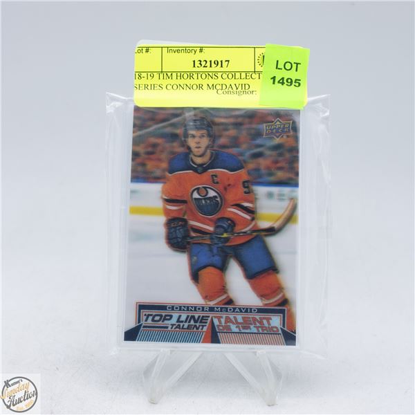 18-19 TIM HORTONS COLLECTOR SERIES CONNOR MCDAVID