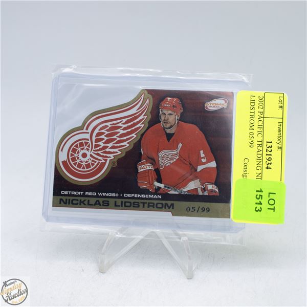 2002 PACIFIC TRADING NICKLAS LIDSTROM 05/99