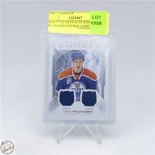 2016-17 UD ARTIFACTS JESSE PULJUJARVI ROOKIE GAME